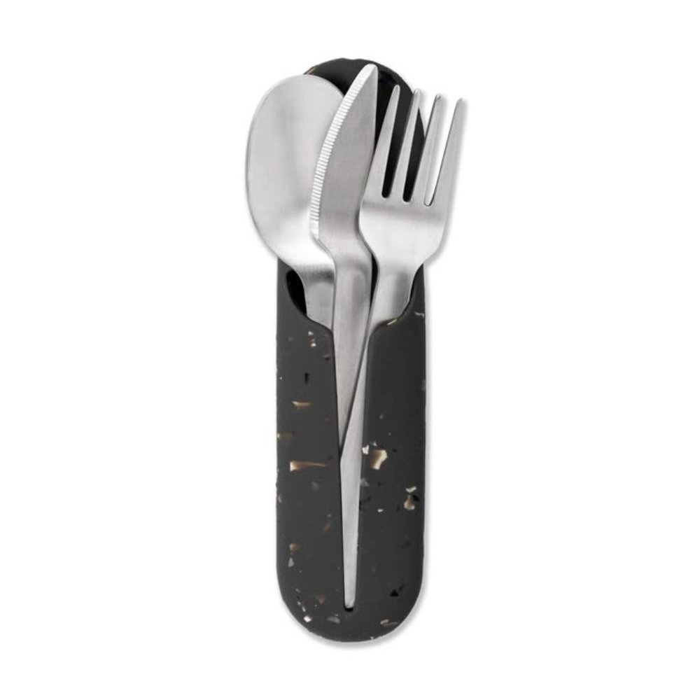 Modern Meal Prep Utensil Set Silicone | NIB Picnic Lunch Bag Silverware